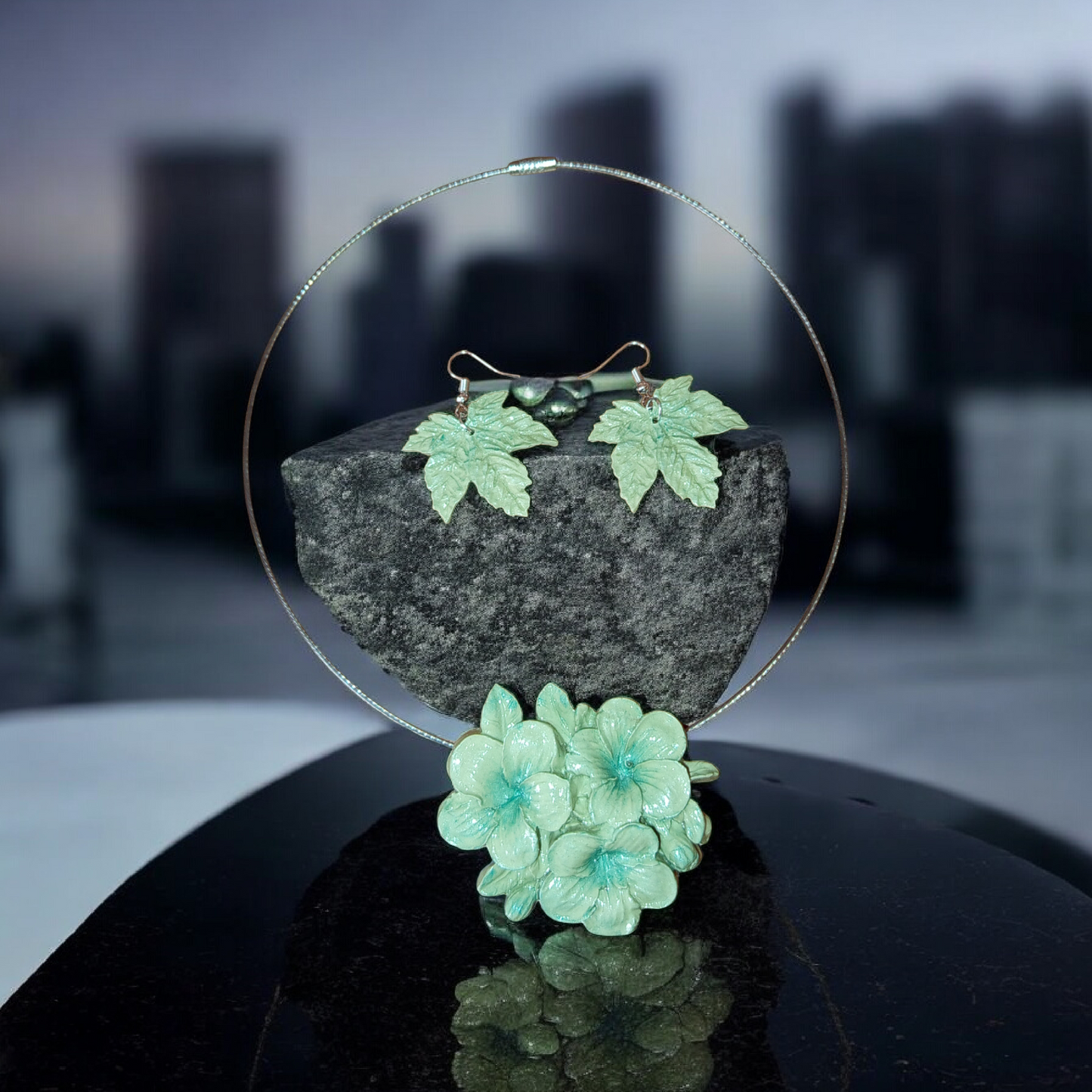 Set Colier și Cercei din Lut Polimeric Handmade