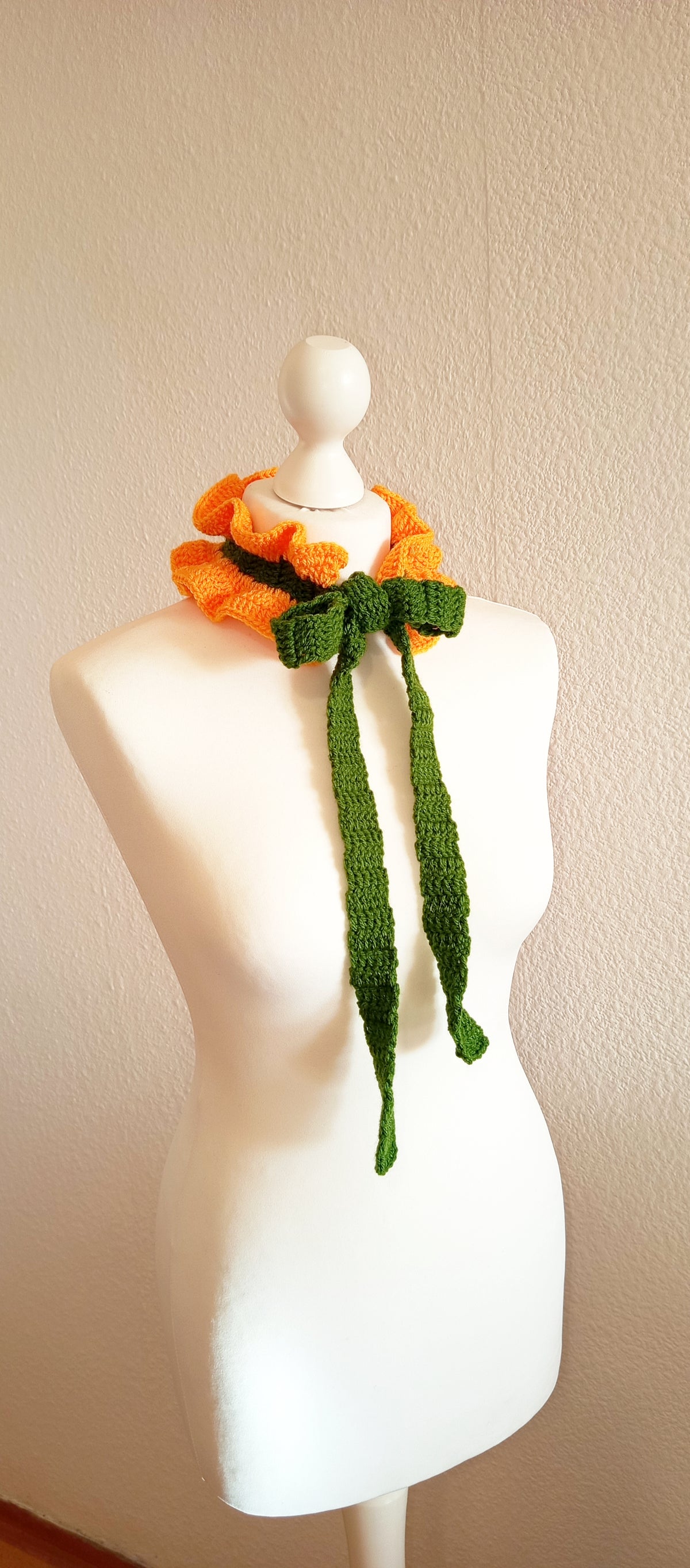 Hand-crocheted collar