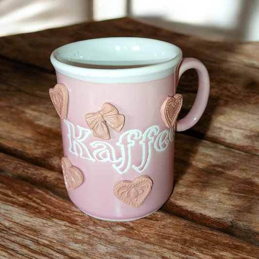 Cană Decorativă Handmade cu Detalii din Lut Polimeric