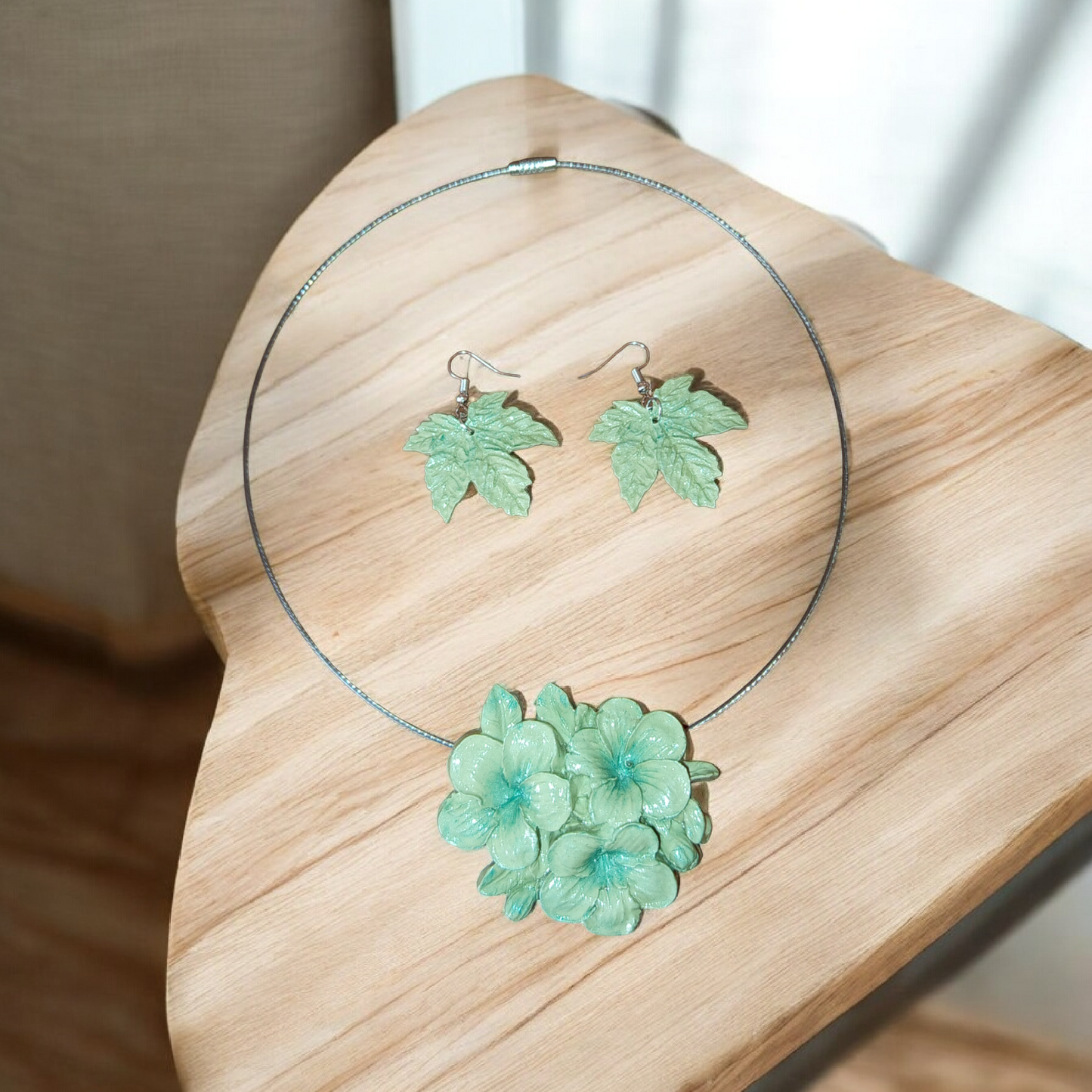 Set Colier și Cercei din Lut Polimeric Handmade