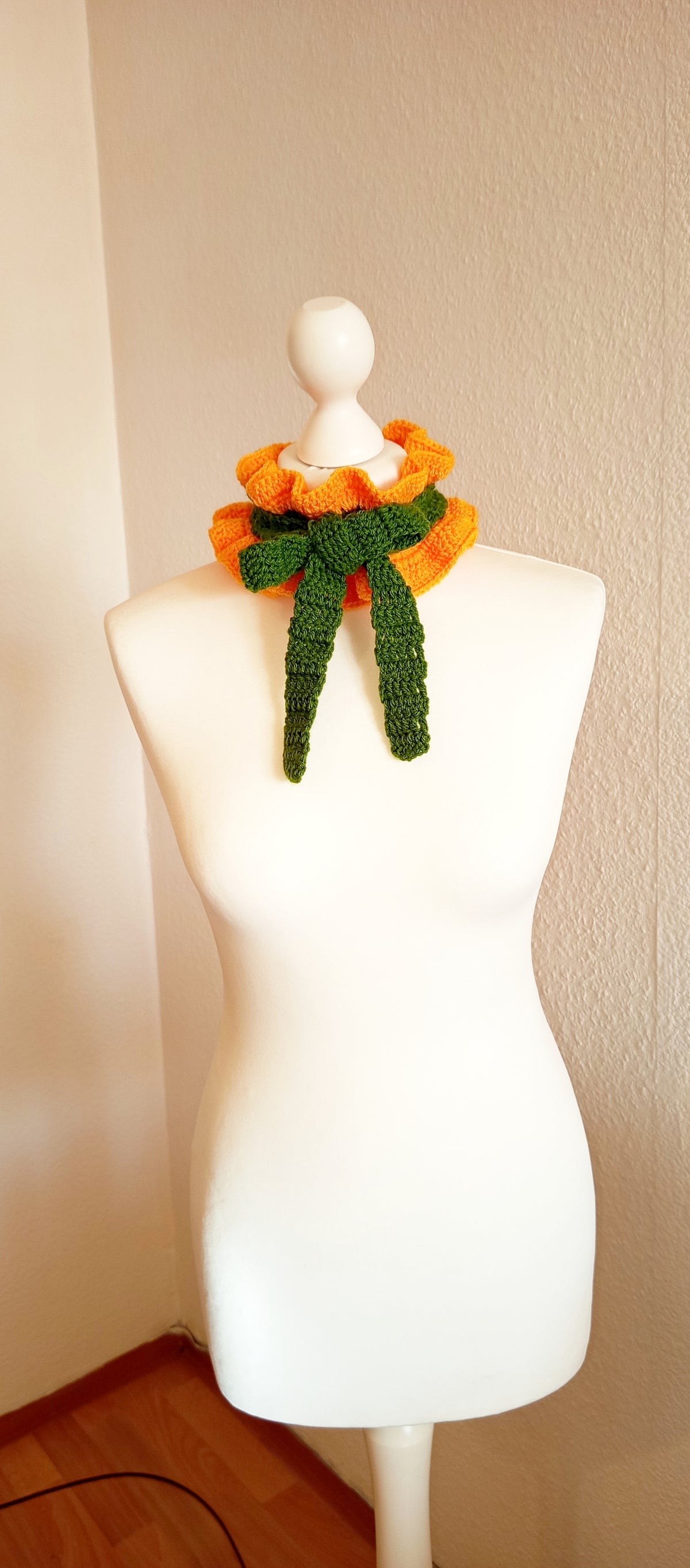 Hand-crocheted collar