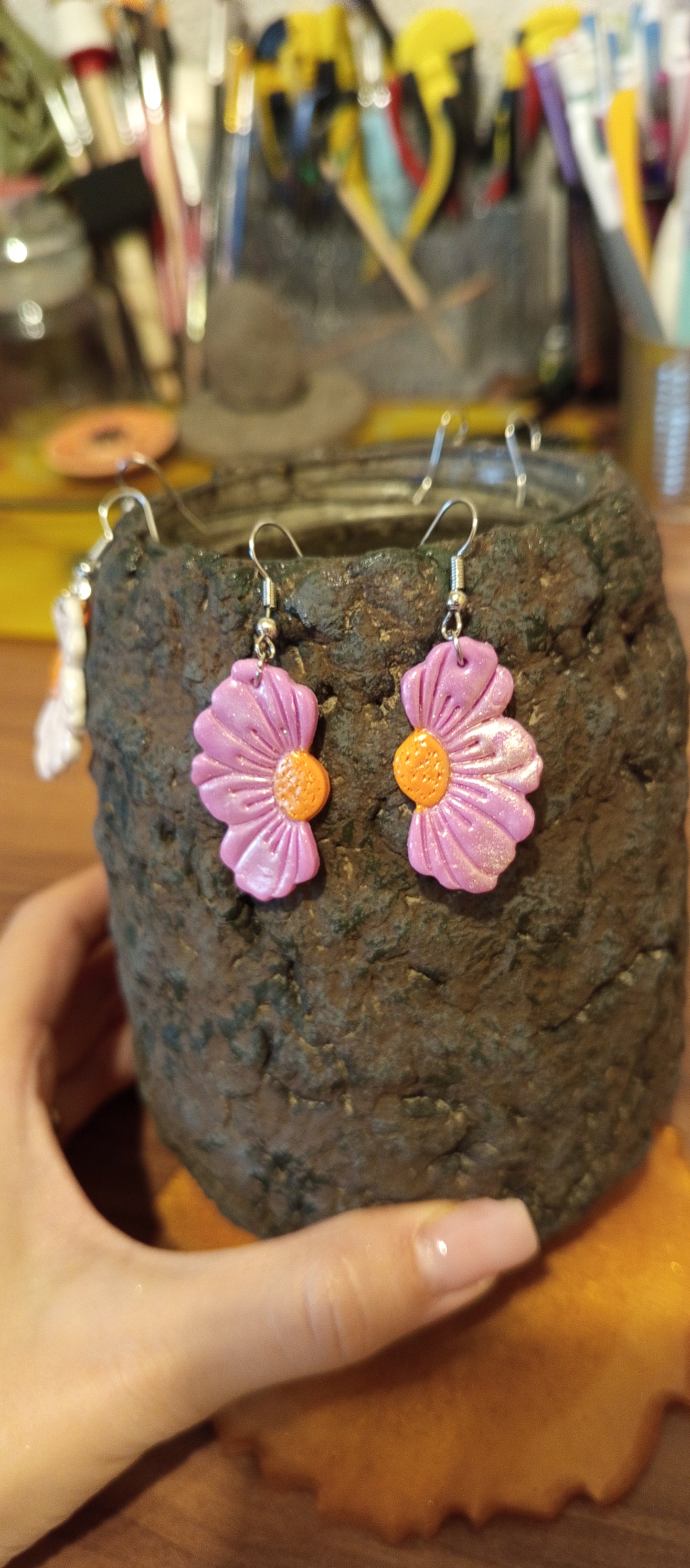 Cercei din Lut Polimeric - Bijuterii Handmade Colorate Elly Roose