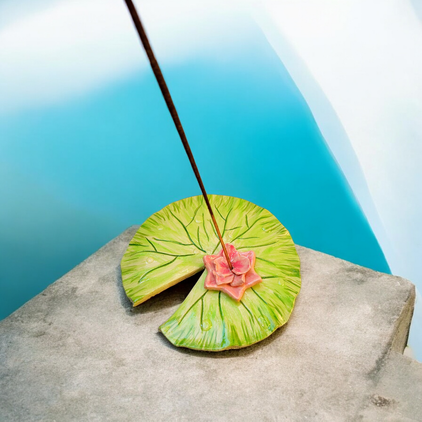 Suport Nufăr pentru Bețișoare Parfumate Handmade - Lut Polimeric Elly Roose