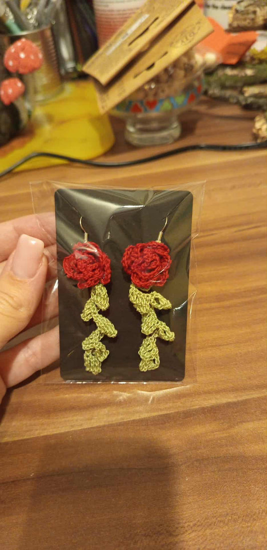 Cercei Croșetați Unici - Bijuterii Artizanale Elly Roose