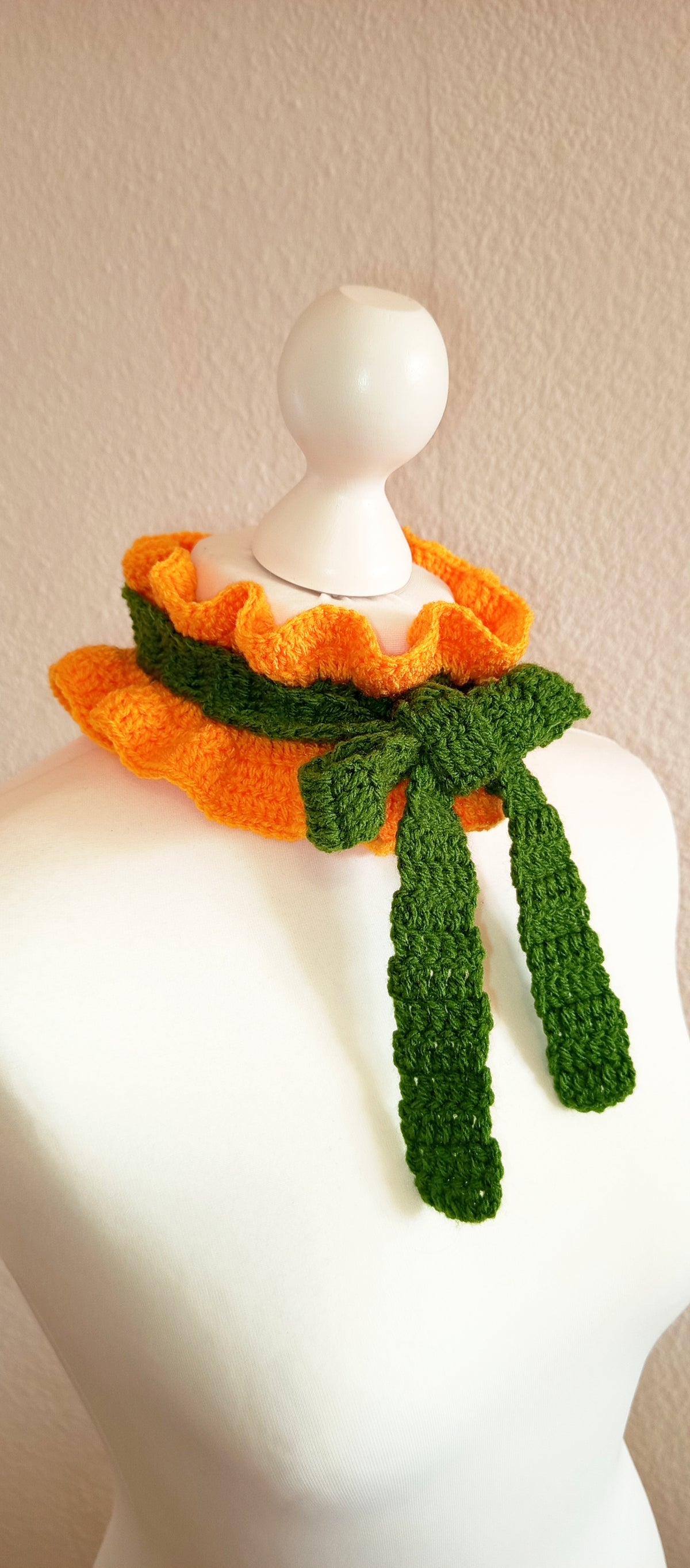 Hand-crocheted collar