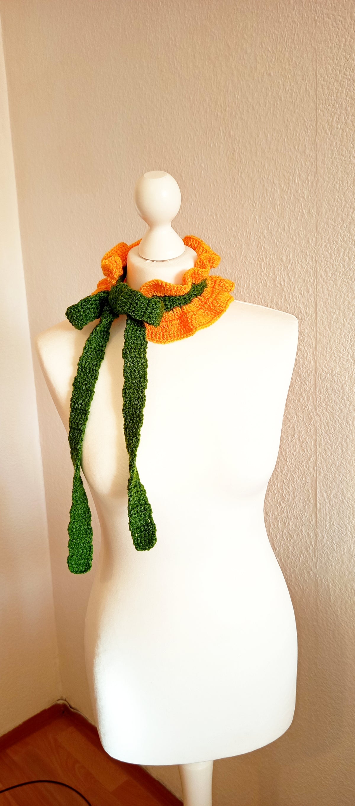 Hand-crocheted collar